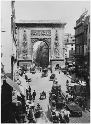 Porte Saint-Denis, Paris, vers 1880